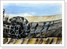 Schaufelradbagger, Aquarell auf B�tten 54 x 74 cm, 2017
