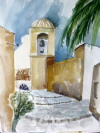 Lumio, Aquarell a. B�tten 37 x28cm