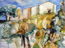 Lumio, Aquarell a. B�tten, 56 x 75 cm