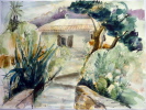 Lumio Berg, Aquarell a. B�tten 56 x 75 cm